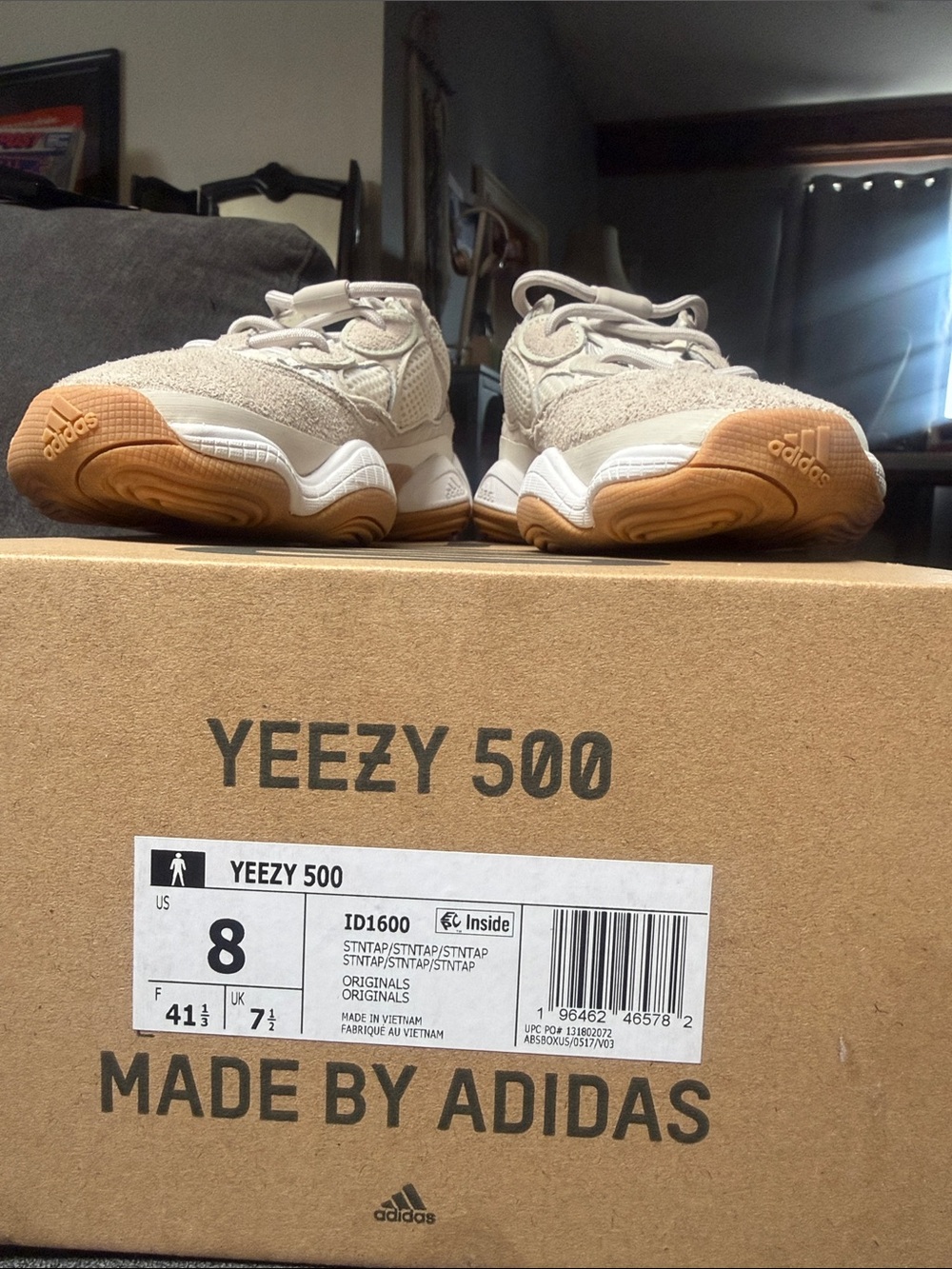 Yeezy 500 Cream & Gum Low-Top Sneakers